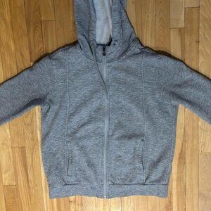 FIGS Heather Grey Full Zip Hoodie (Size M, Unisex)